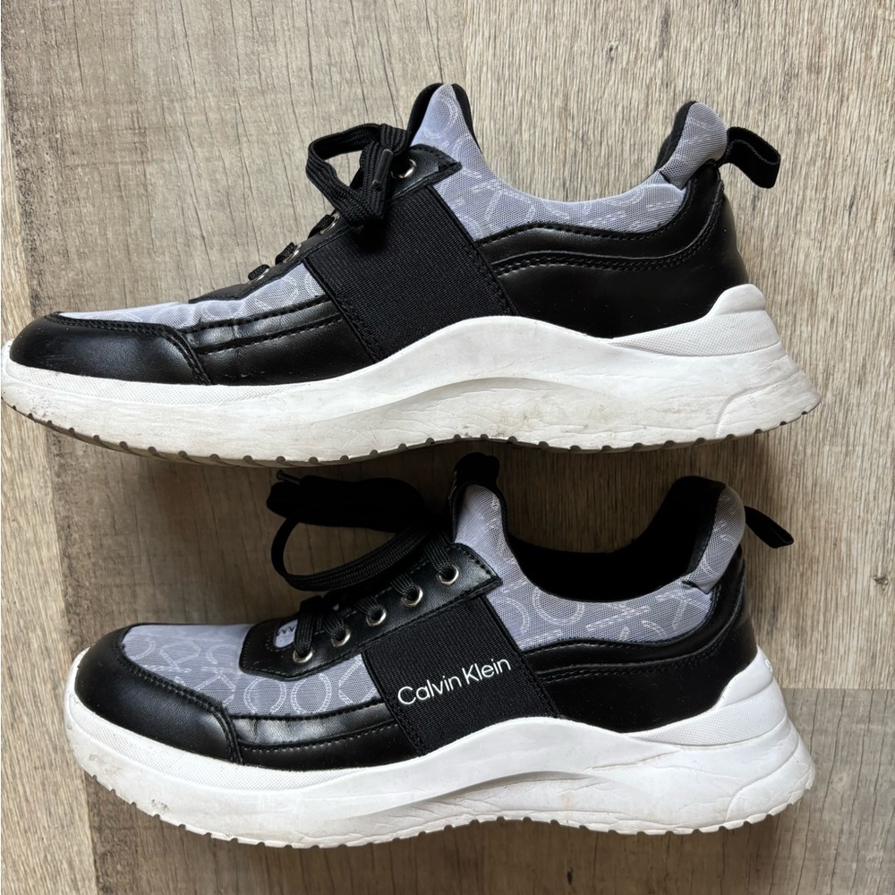 Calvin Klein Black and Gray Sneakers Sleek Design